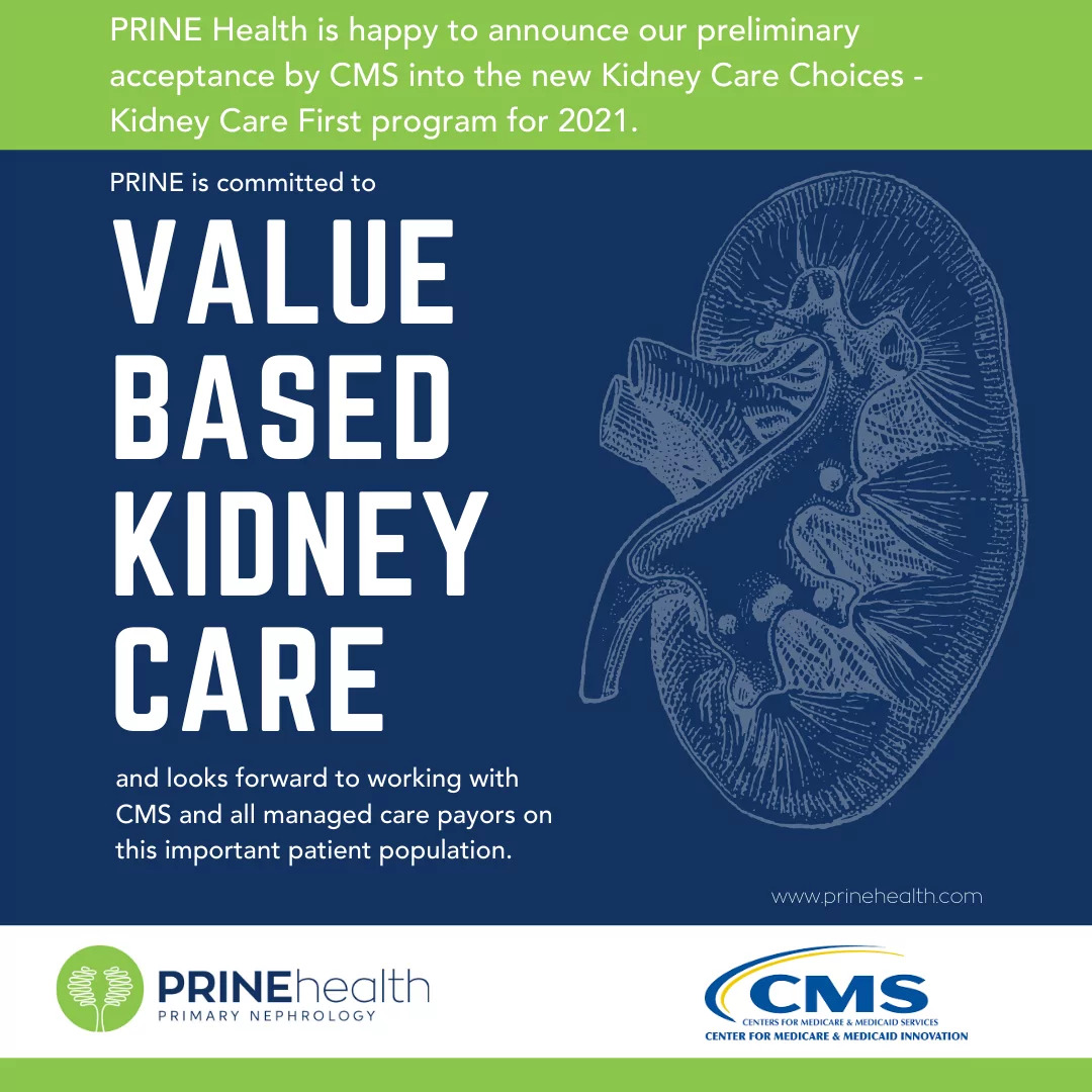 PRINE Health Selected By CMS For Kidney Care First Initiative