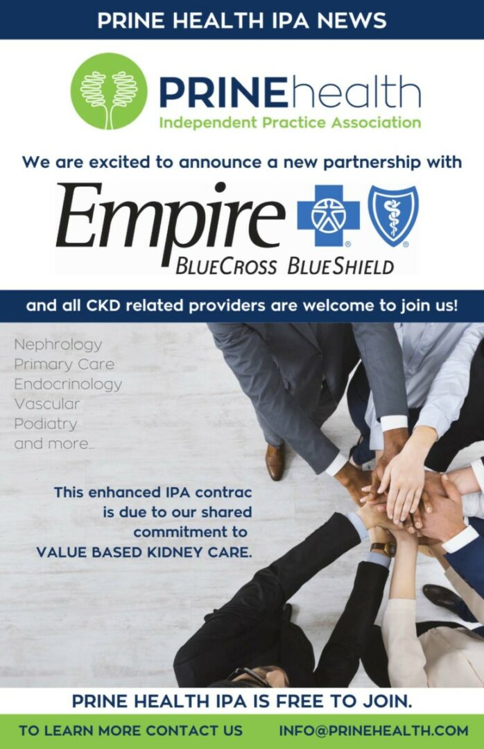 PRINE Health IPA Partners With Empire Blue Cross Blue Shield